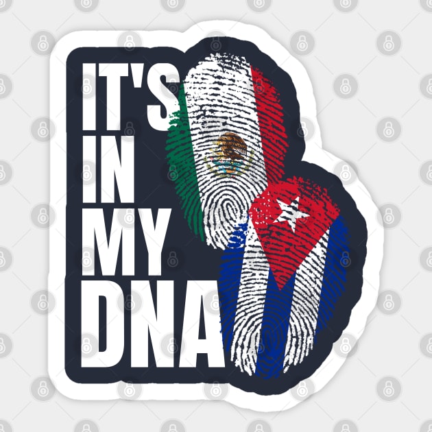 Cuban And Mexican Perfection Mix Flag Heritage Gift Sticker by Just Rep It!!